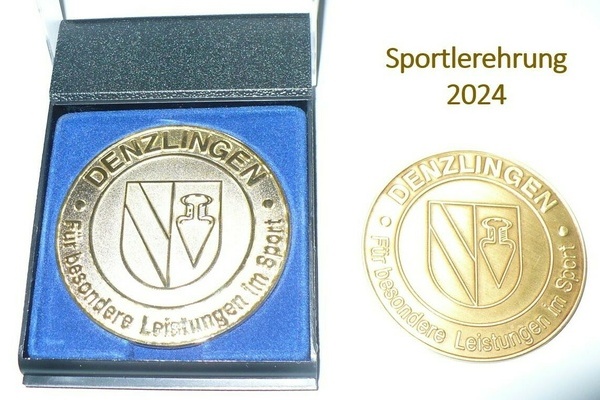 Medaille zur Sportlerehrung Gemeinde Denzlingen