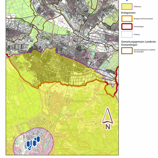 Kartografische bersicht zur Verbreitung des Japankfers - Quelle Landratsamt Emmendingen